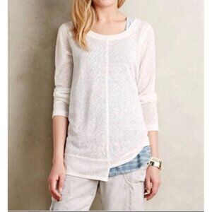 Anthropologie Akemi and Kin Womens Small Ezra Pullover Asymmetrical Hem Sweater